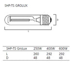 Sylvania GroLux SHP-TS 400W - Двуспектърна Натриева лампа / крушка