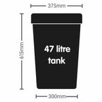 Autopot reservoir 47L, black