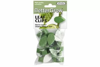 BetterGrow Green Leaf Orchid Support Clips - 14 pcs