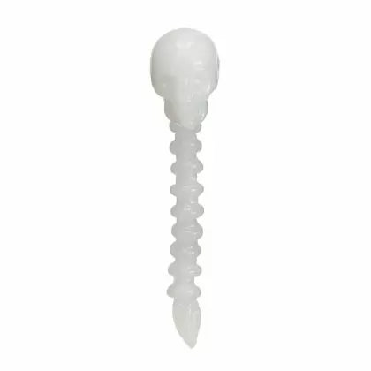 White Glass Skull Dabber