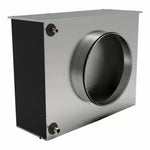 Воден канален  охладител за кръгъл въздуховод VEAB CWK 315-3-2.5 – Ø315 мм 1410m3 1260L/PU 8.3KW