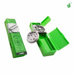 Râșniță de buzunar din aluminiu combinată All-In-One - Weed leaf seal