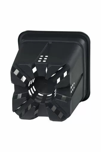 Super-Vega Black P&B Square Pot, 9 L