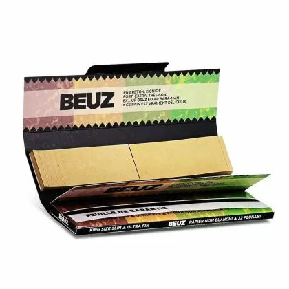 Foițe Beuz KS Slim albite, cu filtre din carton