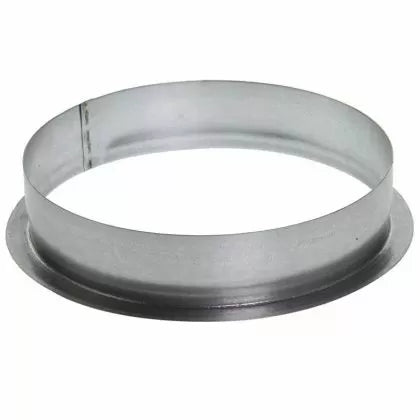 Metal flange for round air ducts