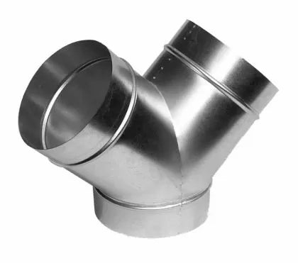 Conector Y metalic pentru conducte de aer circulare