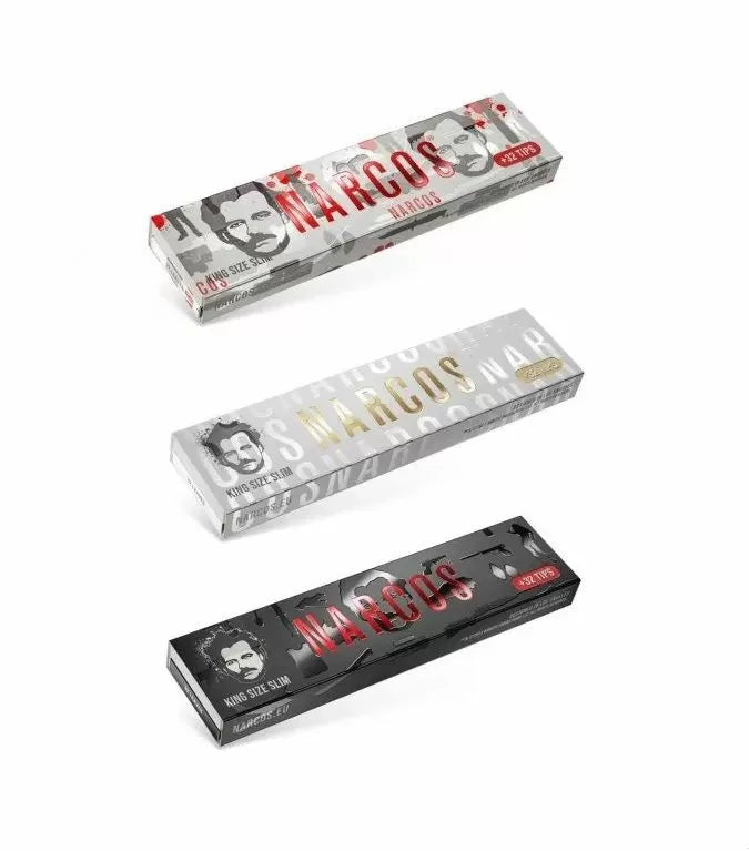 NARCOS King Size Slim + tips - foițe pentru rulat țigări