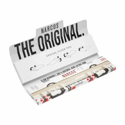 NARCOS King Size Slim + tips - cigarette rolling papers