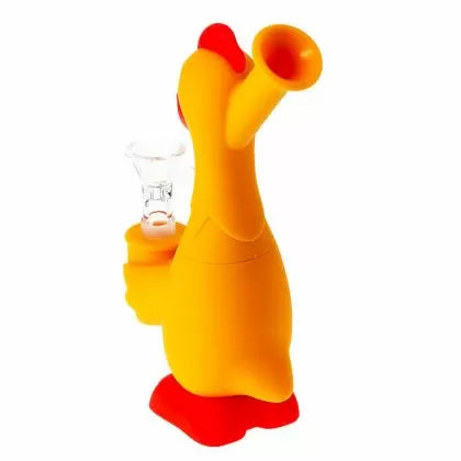Bong din silicon, pui portocaliu 18 cm