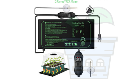 Подгряваща подложка за мини расадници 50/25см. комплект с термостат